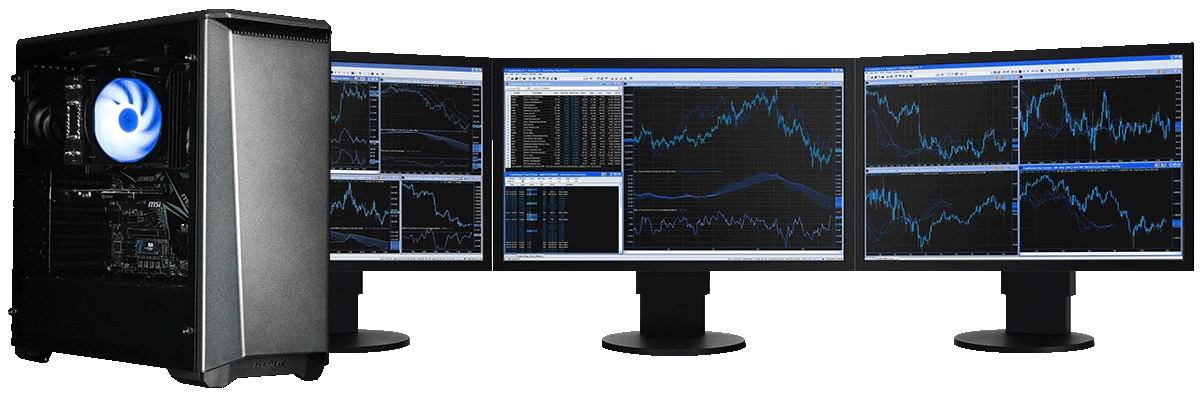 3 monitor trading computer bundle