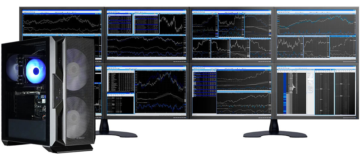 trading computer 8 monitor setup